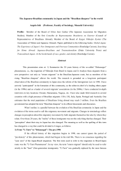 The Japanese-Brazilian community in Japan and the