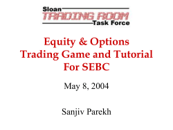 Equities Trading Game 1