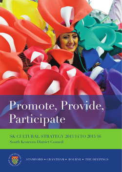 Cultural Strategy - South Kesteven District Council