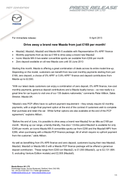 press release - Mazda Press Portal