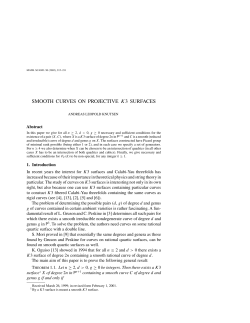 SMOOTH CURVES ON PROJECTIVE K3 SURFACES