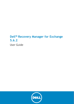 Dell Recovery Manager for Exchange 5.7 - User