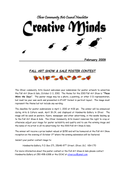 Creative Minds Newsletter - Oliver Community Arts Council