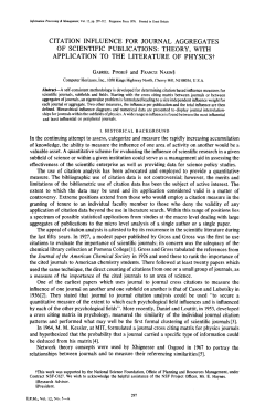 citation influence for journal aggregates of scientific publications