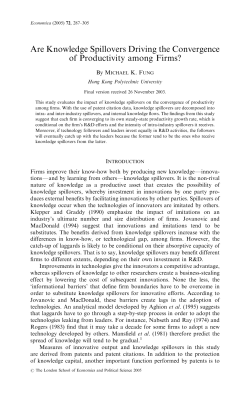 Are Knowledge Spillovers Driving the Convergence of