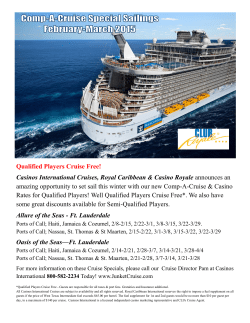 Qualified Players Cruise Free! Casinos International