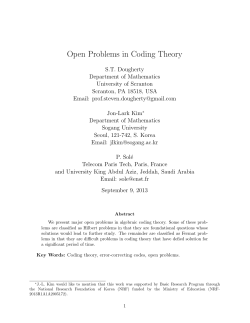 Open Problems in Coding Theory