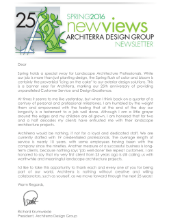 Dear Spring holds a special sway for Landscape Architecture