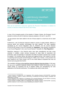 New set of restrictive measures against the Russian Federation in