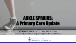 Ankle Injuries: Primary Care approach