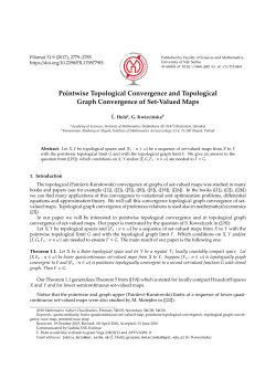 Pointwise Topological Convergence and Topological Graph - PMF-a