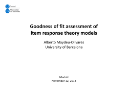 Goodness of fit assessment of item response theory models
