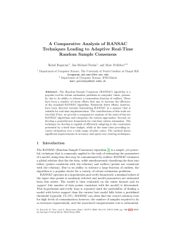 A Comparative Analysis of RANSAC Techniques Leading to