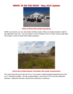 WDMC IS ON THE MOVE
