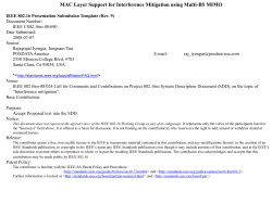 MAC Layer Support for Interference Mitigation using Multi