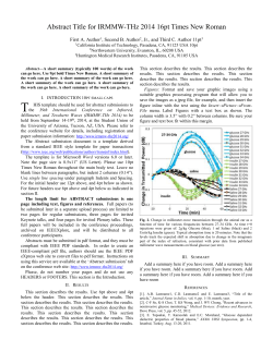 Abstract Template - IRMMW