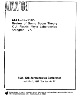 Review of sonic boom theory