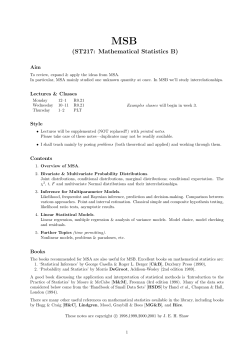 (ST217: Mathematical Statistics B)