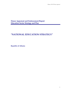 national education strategy - ACCE | Albanian Coalition for Child