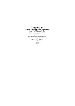 Computing the Mixed Strategy Nash Equilibria for Zero