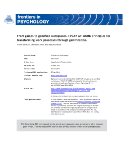 From games to gamified workplaces. I PLAY AT WORK