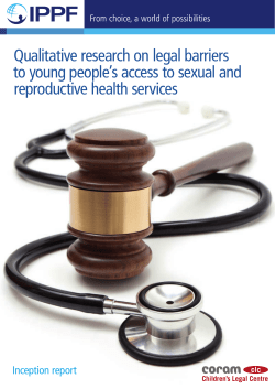 Qualitative research on legal barriers to young people`s
