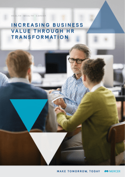 increasing business value through hr transformation