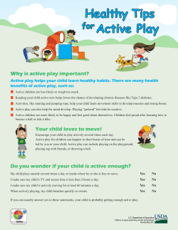 Healthy Tips Active Play