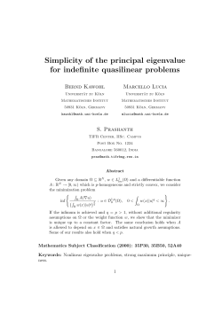 Simplicity of the principal eigenvalue for indefinite quasilinear