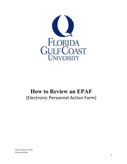 BANNER - Electronic Personnel Action Form (EPAF)
