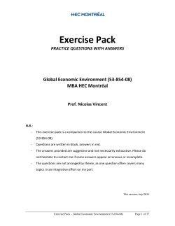 Global Economic Environment