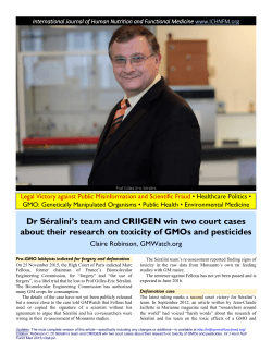 Dr S&eacute;ralini`s team and CRIIGEN win two court cases about their