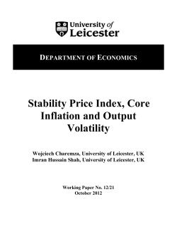 Stability Price Index, Core Inflation and Output Volatility