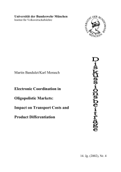 Impact on Transport Costs and Product Differentiation