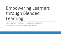 Keynote: Empowering the Learner through Blended
