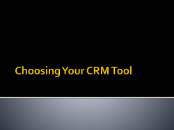 Choosing Your CRM Tool - E