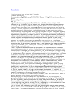 Oroonoko Article #3