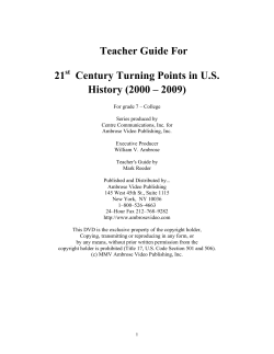 Teacher Guide For 21 Century Turning Points in U.S. History (2000