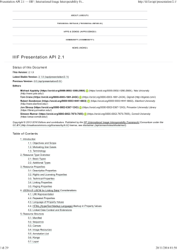 Presentation API 2.1 &acirc;&bull;ﬂ IIIF | International Image Interoperability