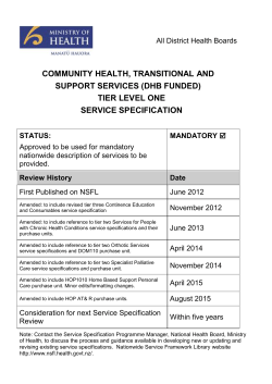 Rules and Guidelines for - Nationwide Service Framework Library