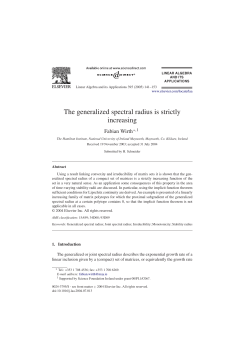The generalized spectral radius is strictly increasing