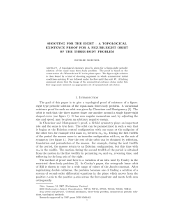 A TOPOLOGICAL EXISTENCE PROOF FOR A FIGURE - Math-UMN
