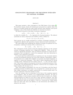 CONJUNCTIVE GRAMMARS AND EQUATIONS OVER SETS OF