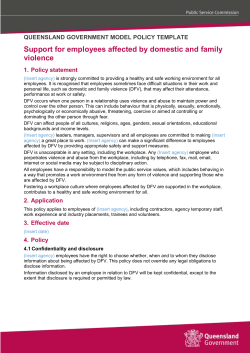 Support for employees affected by domestic and