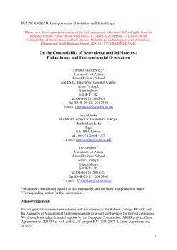 On the Compatibility of Benevolence and Self