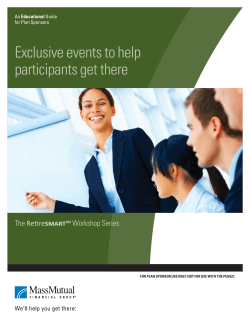 Exclusive events to help participants get there
