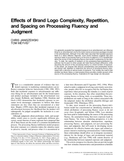 Effects of Brand Logo Complexity, Repetition, and Spacing on