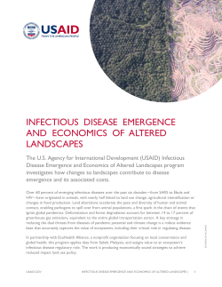 infectious disease emergence and economics of altered landscapes
