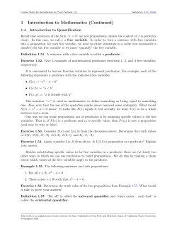 1 Introduction to Mathematics (Continued)