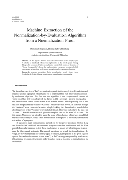 Machine Extraction of the Normalization-by